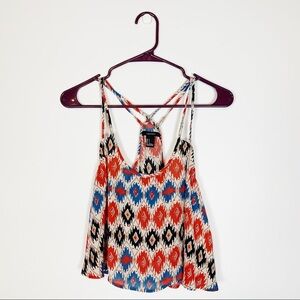 Forever 21 Strappy Cropped Tank Top Size Small